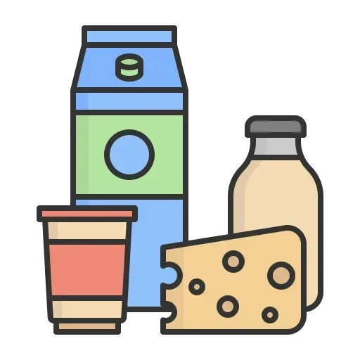 dairy products milk butter egg category icon