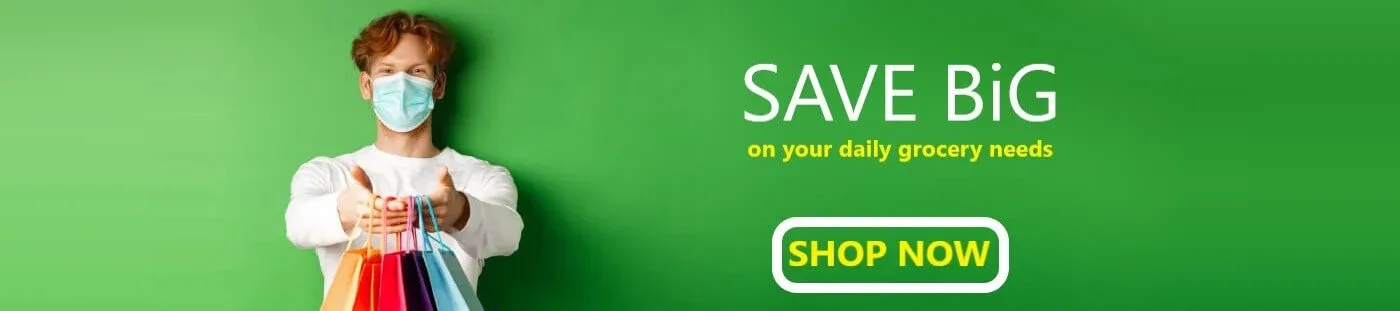 start shopping grocery now banner - flat