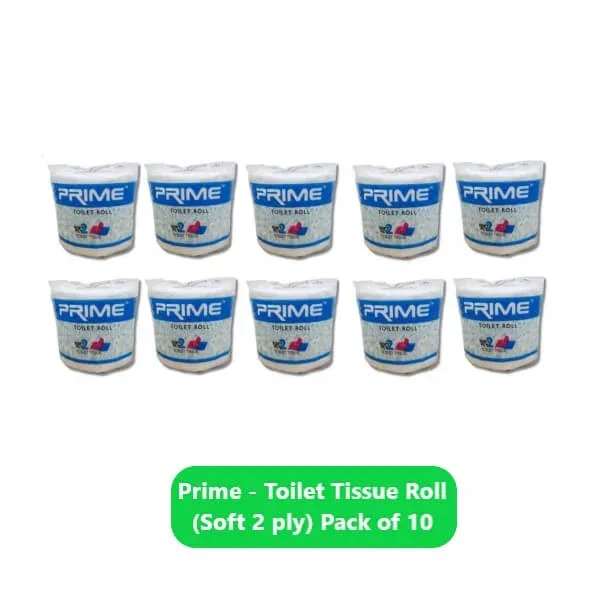 Prime – Toilet Tissue Roll (Soft 2 ply) Pack of 10