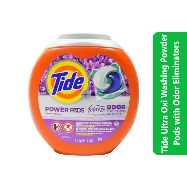 Tide Ultra Oxi Washing Powder Pods with Odor Eliminators