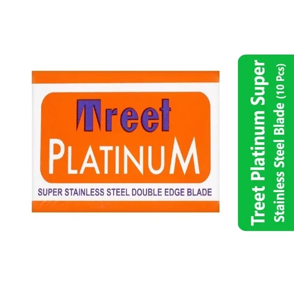 Treet Platinum Super Stainless Steel Double Edge Blade (10 Pcs)