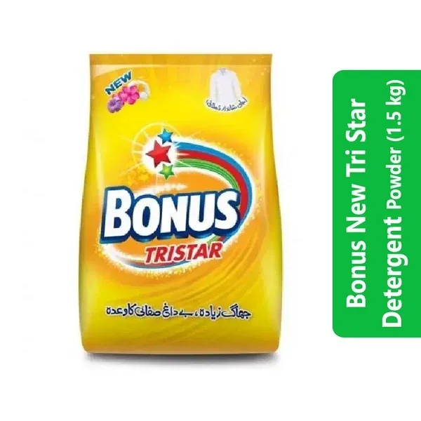 Bonus New Tri Star Detergent Powder (1.5 kg)