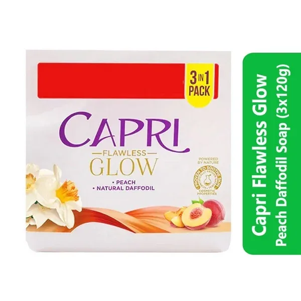 Capri Flawless Glow Peach Daffodil Soap (3x120g)