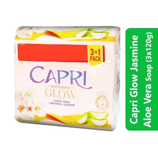 Capri Glow Jasmine Aloe Vera Soap (3x120g)