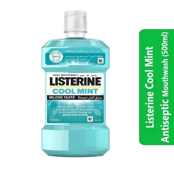 Listerine Cool Mint Antiseptic Mouthwash (500ml)