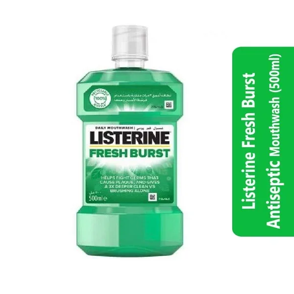 Listerine Fresh Burst Antiseptic Mouthwash (500ml)