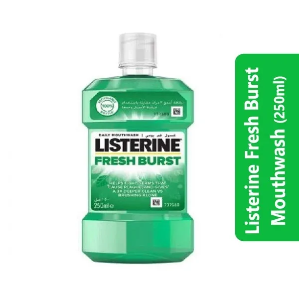 Listerine Fresh Burst Mouthwash (250ml)