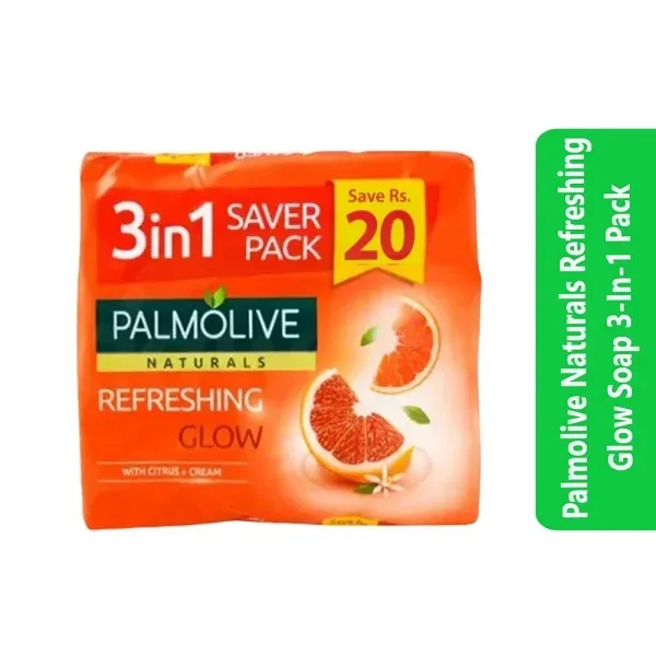 Palmolive Naturals Refreshing Glow Soap 3-In-1 Pack (110g)
