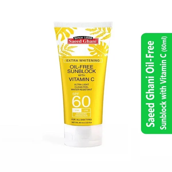 Saeed Ghani Oil-Free Sunblock with Vitamin C (60ml)