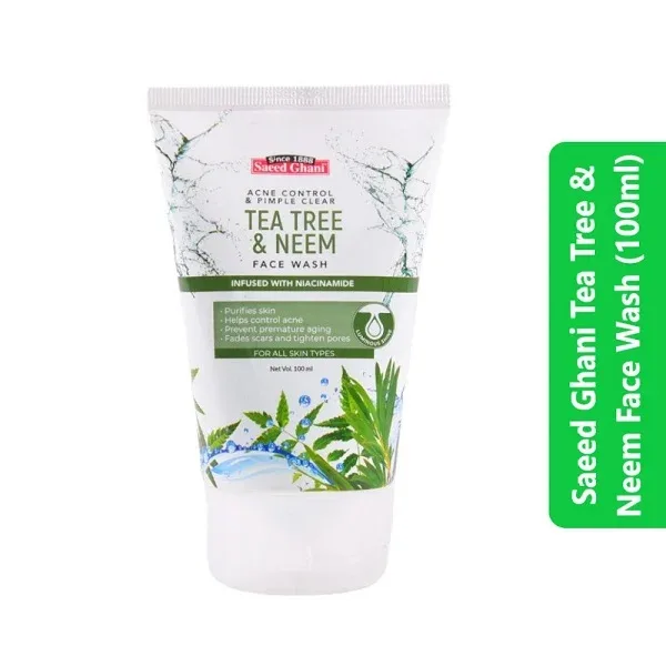 Saeed Ghani Tea Tree & Neem Face Wash (100ml)