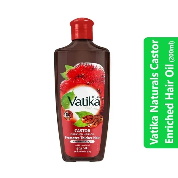 Vatika Naturals Castor Enriched Hair Oil (200ml)