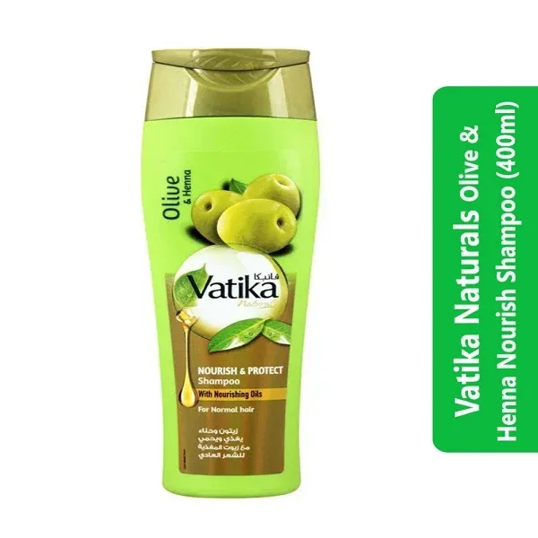 Vatika Naturals Olive & Henna Nourish Shampoo (400ml)