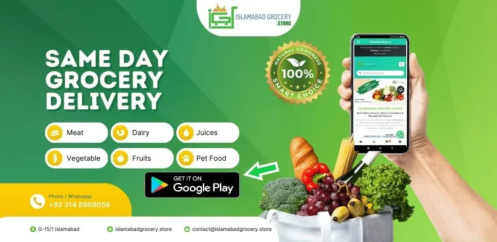 grocery app install banner for website pakistan