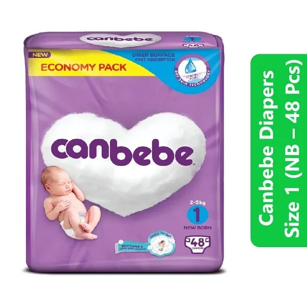 Canbebe Diapers Size 1 (NB – 48 Pcs)