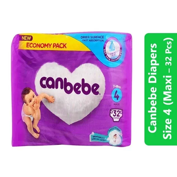 Canbebe Diapers Size 4 (Maxi – 32 Pcs)