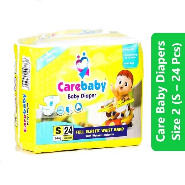 Care Baby Diapers Size 2 (S – 24 Pcs)