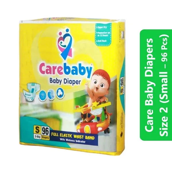 Care Baby Diapers Size 2 (Small – 96 Pcs)