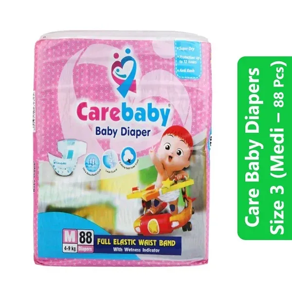 Care Baby Diapers Size 3 (Midi – 88 Pcs)