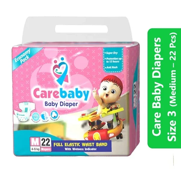 Care Baby Diapers Size 3 (Medium – 22 Pcs)