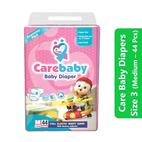 Care Baby Diapers Size 3 (Medium – 44 Pcs)