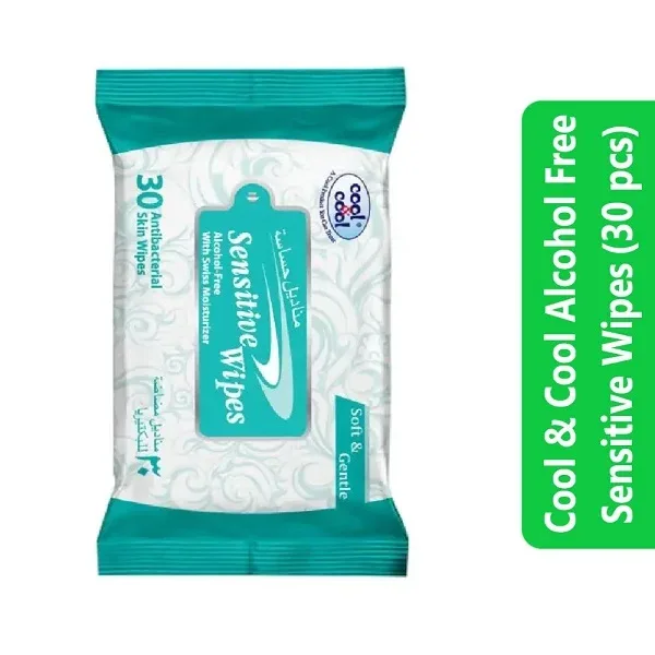 Cool & Cool Alcohol Free Sensitive Wipes (30 pcs)