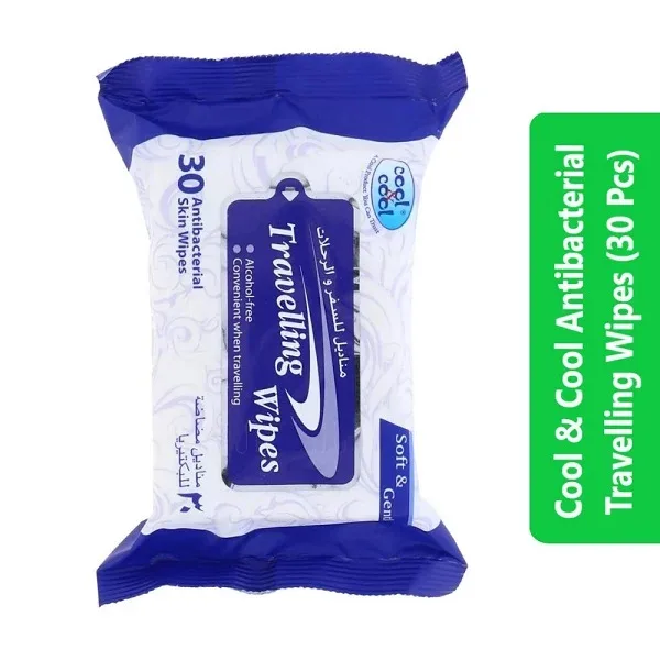Cool & Cool Antibacterial Travelling Wipes (30 Pcs)