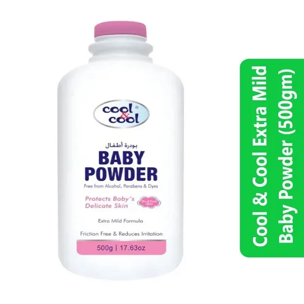 Cool & Cool Extra Mild Baby Powder (500gm)