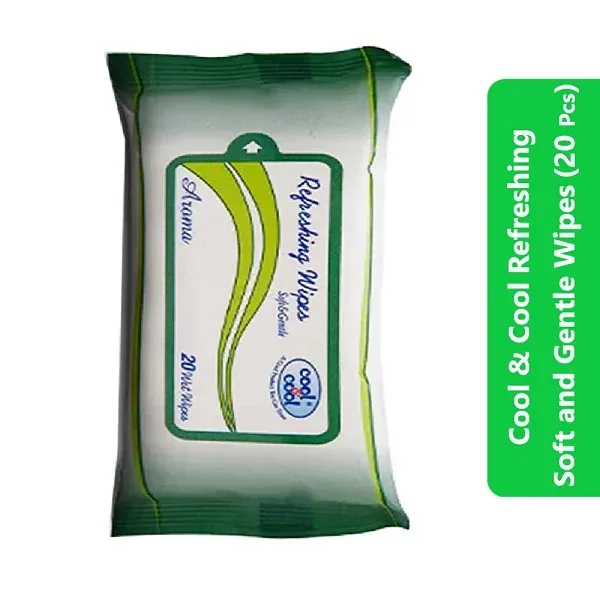 Cool & Cool Refreshing Soft and Gentle Wipes (20 Pcs)