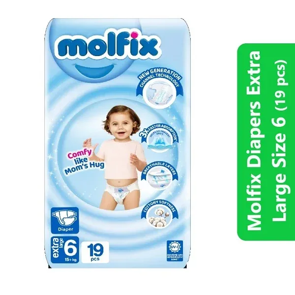 Molfix Diapers Size 6 (Extra Large – 19 pcs)