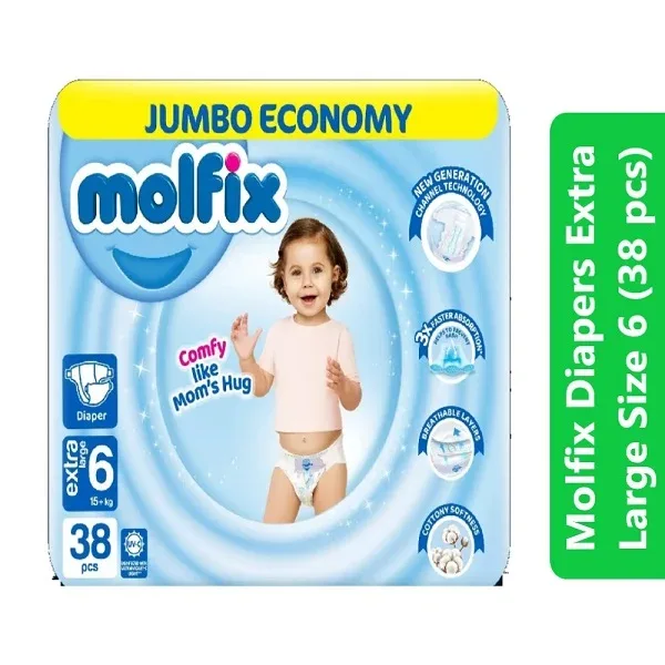 Molfix Diapers Size 6 (Extra Large – 38 pcs)