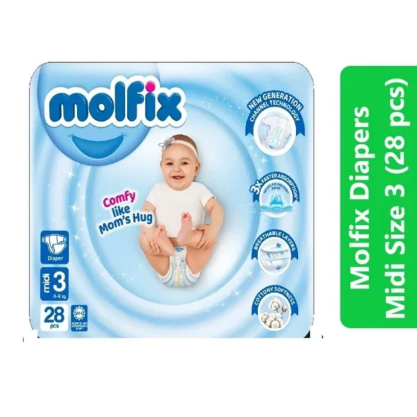 Molfix Diapers Size 3 (Midi – 28 pcs)
