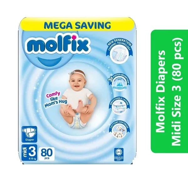 Molfix Diapers Size 3 (Midi – 80 pcs)