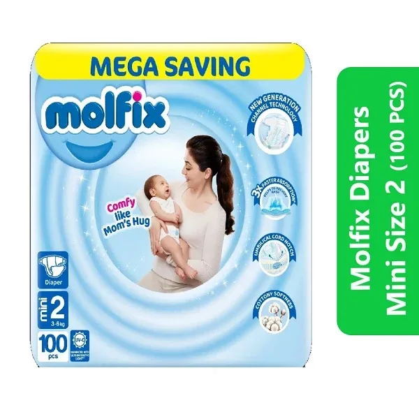 Molfix Diapers Size 2 (Mini – 100 Pcs)