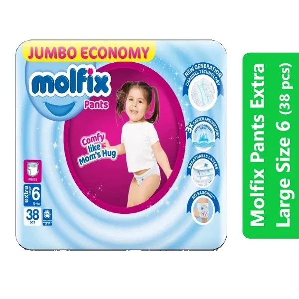 Molfix Pants Size 6 (Extra Large – 38 pcs)