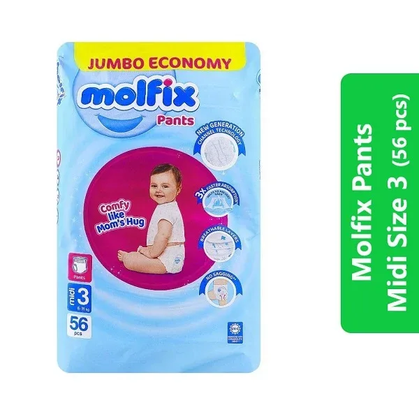 Molfix Pants Size 3 (Midi – 56 pcs)