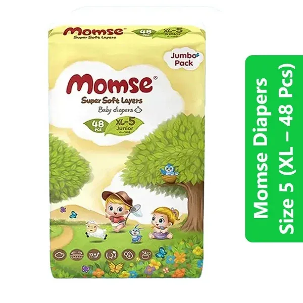 Momse Diapers Size 5 (XL – 48 Pcs)