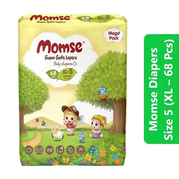 Momse Diapers Size 5 (XL – 68 Pcs)