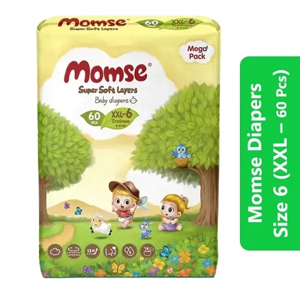 Momse Diapers Size 6 (XXL – 60 Pcs)