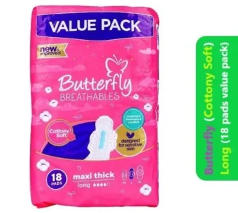 Butterfly – Breathable Cottony Soft – Maxi Thick – Long (18 pads)