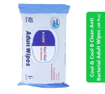 Cool & Cool B Clean Anti Bacterial Adult Wipes (40 Pcs)
