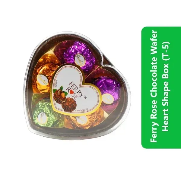 Ferry Rose Chocolate Wafer Heart Shape Box (T-5) 3 Ferry Rose Chocolate Wafer Heart Shape Box (T-5)