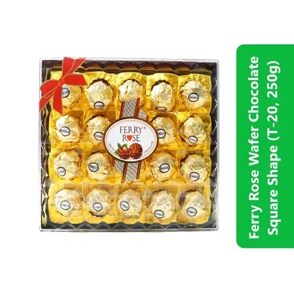 Ferry Rose Wafer Chocolate Square Shape (T-20, 250g) 3 Ferry Rose Wafer Chocolate Square Shape (T-20, 250g)