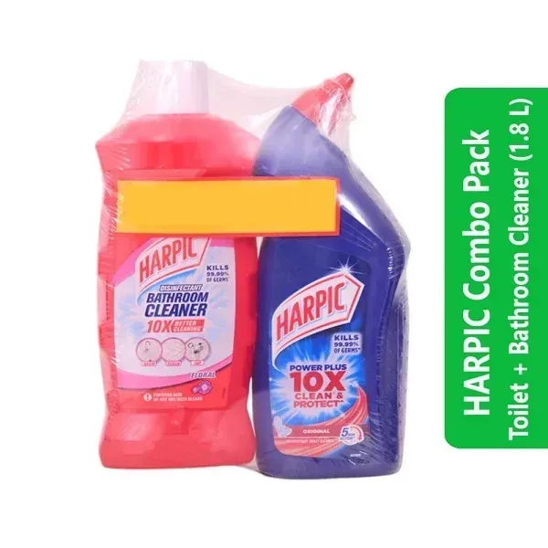 HARPIC Combo Pack Toilet + Bathroom Cleaner (1800ml) 1 HARPIC Combo Pack Toilet + Bathroom Cleaner (1800ml)
