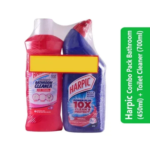 Harpic Combo Pack Bathroom (450ml) + Toilet Cleaner (700ml) 1 Harpic Combo Pack Bathroom (450ml) + Toilet Cleaner (700ml)