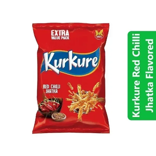 Kurkure Red Chilli Jhatka Flavored 1 Kurkure Red Chilli Jhatka Flavored