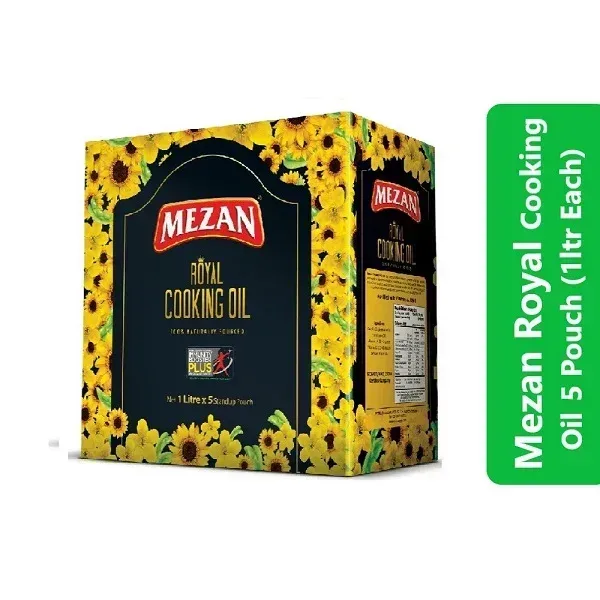 Mezan Royal Cooking Oil 5 Pouch (1ltr Each) 3 Mezan Royal Cooking Oil 5 Pouch (1ltr Each)