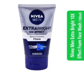 Nivea Men Extra Bright 10X Effect Foam Face Wash (100ml)