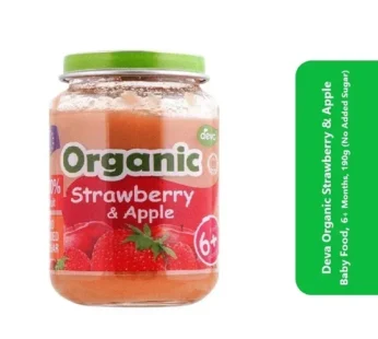 Deva Organic Strawberry and Apple Baby Food, 6+ Months, 190g (No Added Sugar)