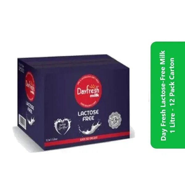 Day Fresh Lactose-Free Milk 1 Litre - 12 Pack Carton 1 Day Fresh Lactose-Free Milk 1 Litre - 12 Pack Carton