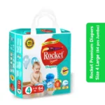 Rocket Premium Diapers Size 4 Large (64 pcs Jumbo)